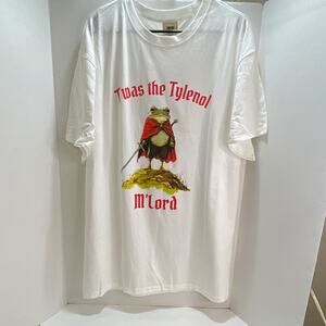 Comfort Colors Men's 2XL White Heavyweight Cotton Crew Neck Frog Graphic Tee
